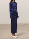 BASERANGE 25 Spring/Summer Drip Skirt/Cardigan Portugal BAS-SKDR-LI-SU25-MEZ BLUE Skirt (DRDR)